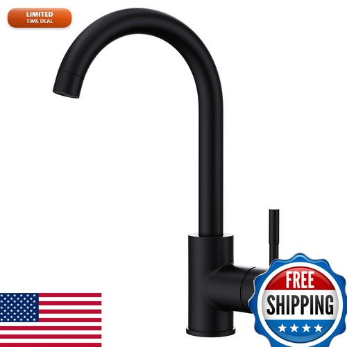 Gimili black bar sink - black, faucet