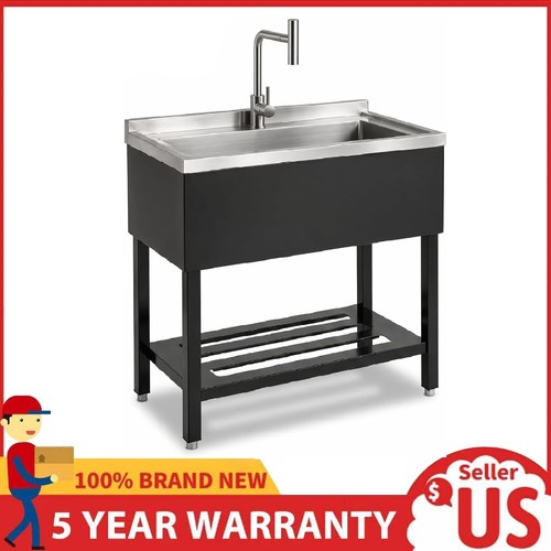 Stainless steel utility - steel, sink